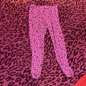 Cream Leopard Print Leggings